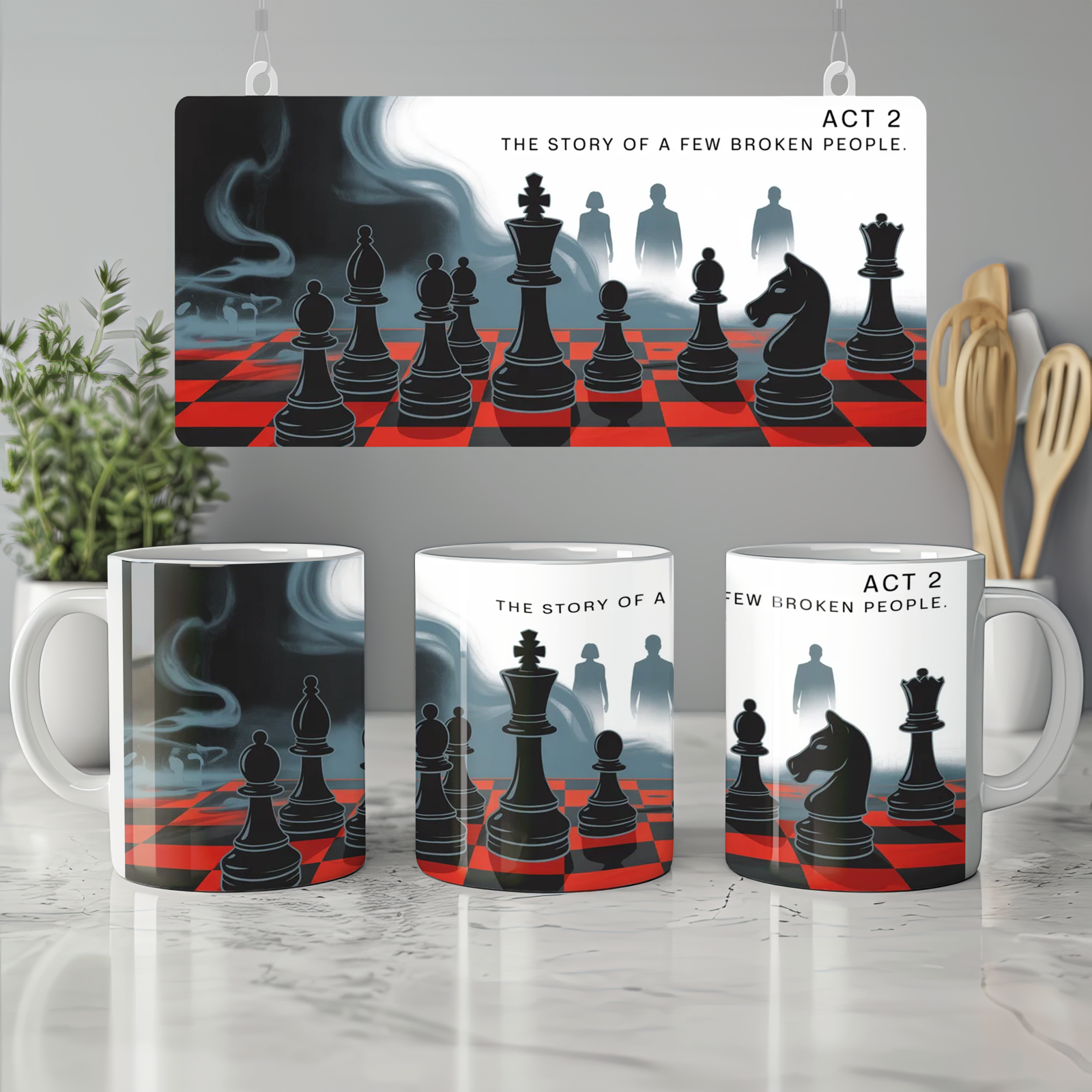 Chess Musical Mug | 'Story of a Few Broken People' Quote | West End Theatre Gift | Gift for Musical Theatre Fans