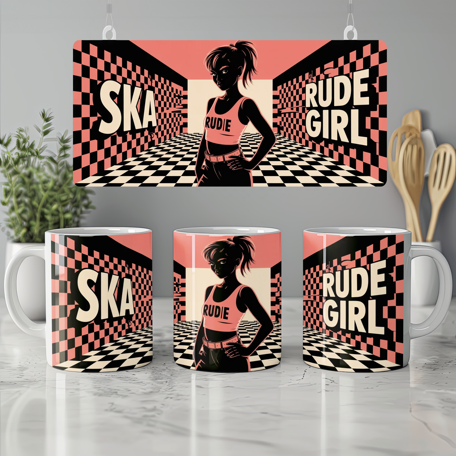 Ska Mug | Rude Girl 2-Tone Gift | Music Lover Present | Birthday Gift for Her