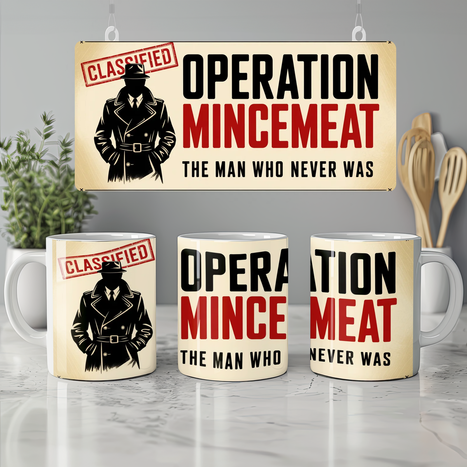 Operation Mincemeat Mug | The Man Who Never Was | Musical Theatre Gift | West End Theatre Present