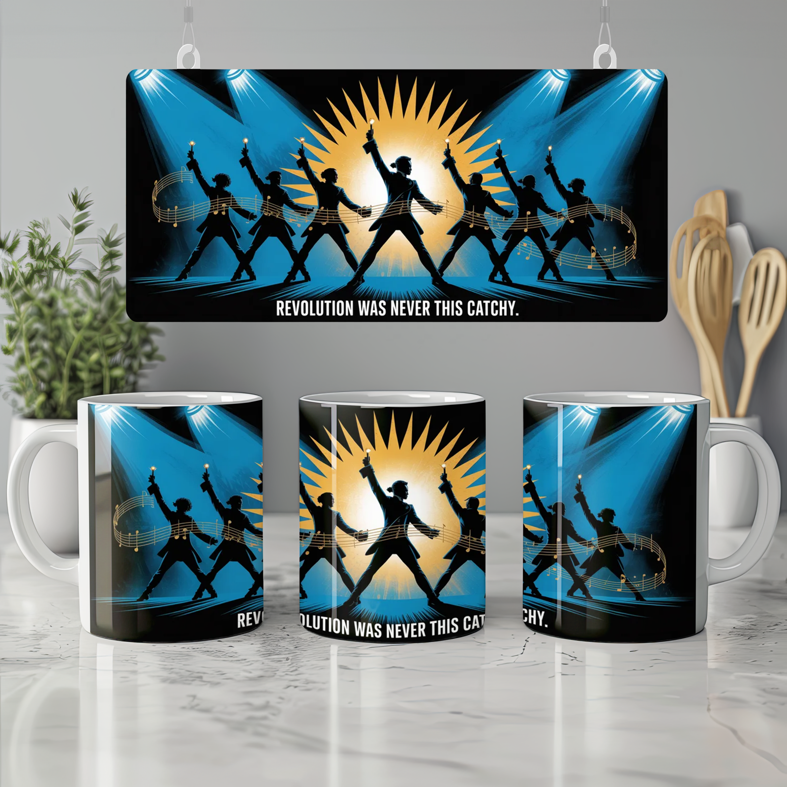 Hamilton Choreography Mug | Musical Theatre Gift | Revolutionary Dance Silhouette Mug | Theatre Lover Present