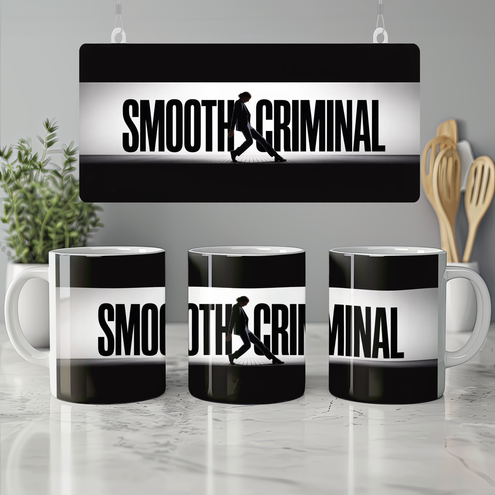 MJ The Musical Mug | Smooth Criminal Silhouette | Theatre Lover Gift | Dance Lean Present