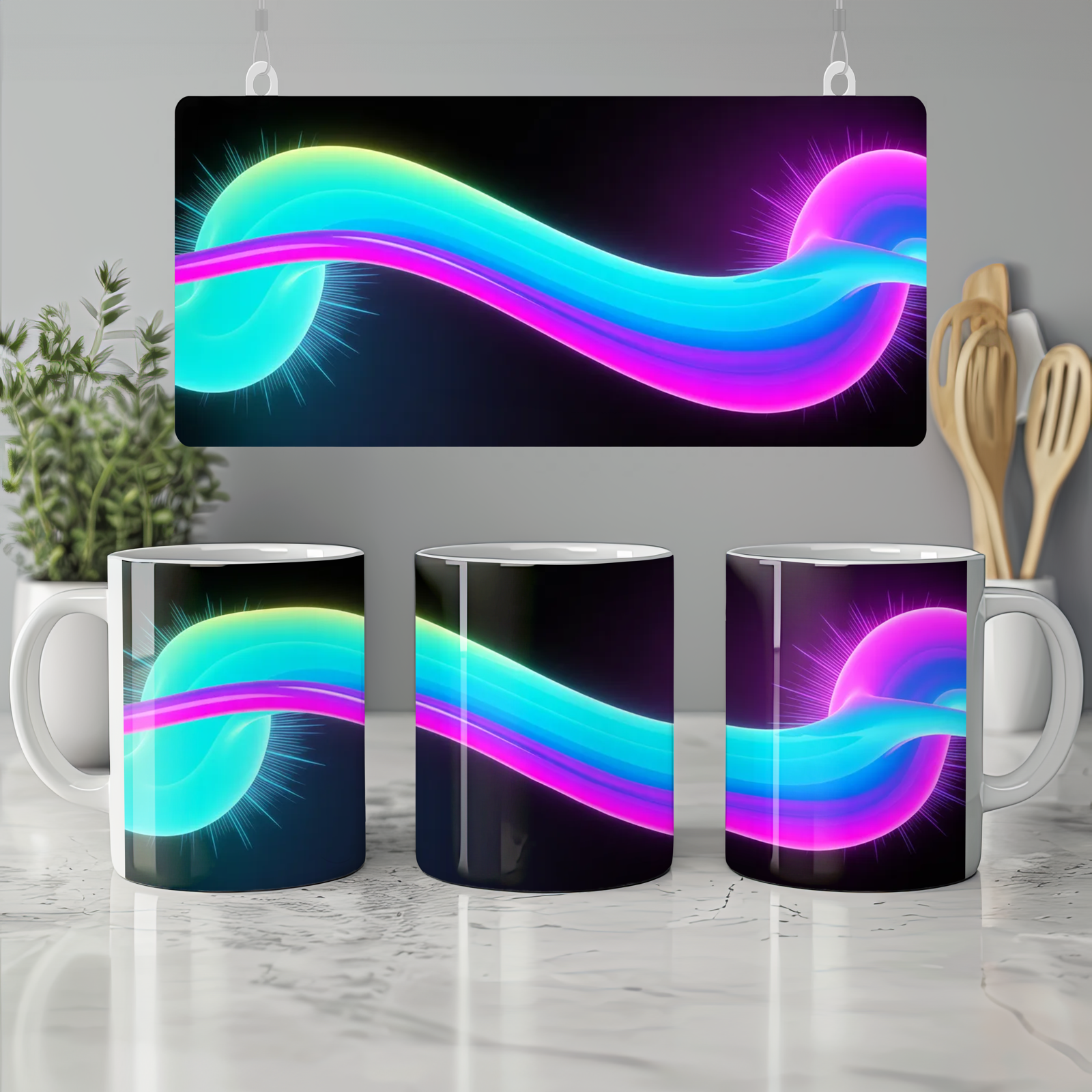 K-Pop Mug | Demon Hunters Sound Wave Design | Music Fan Gift | K-Pop Lover Present