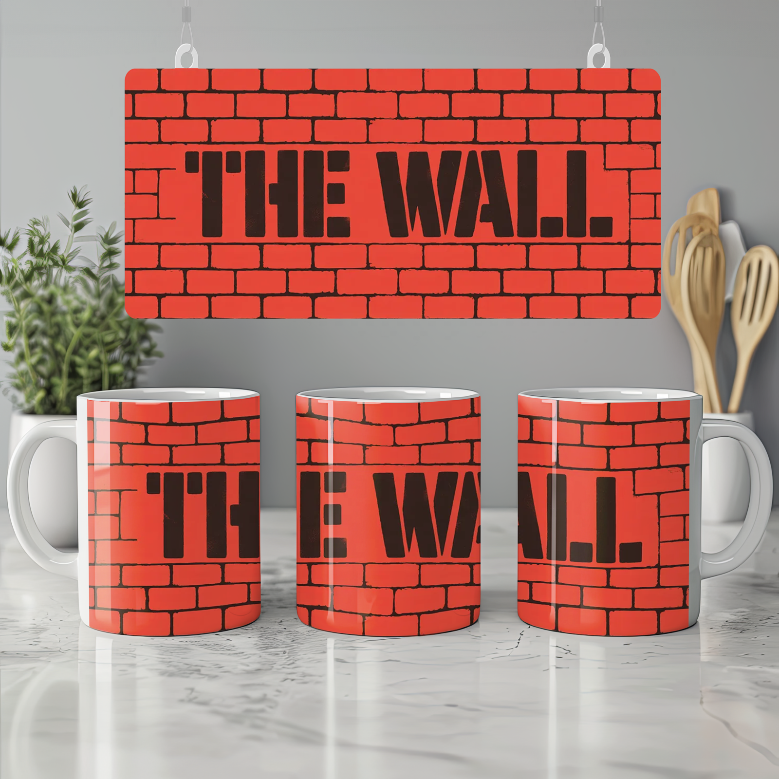Hadestown Mug | 'The Wall' Musical Theatre Gift | Broadway Fan Present | Brick Graffiti Design