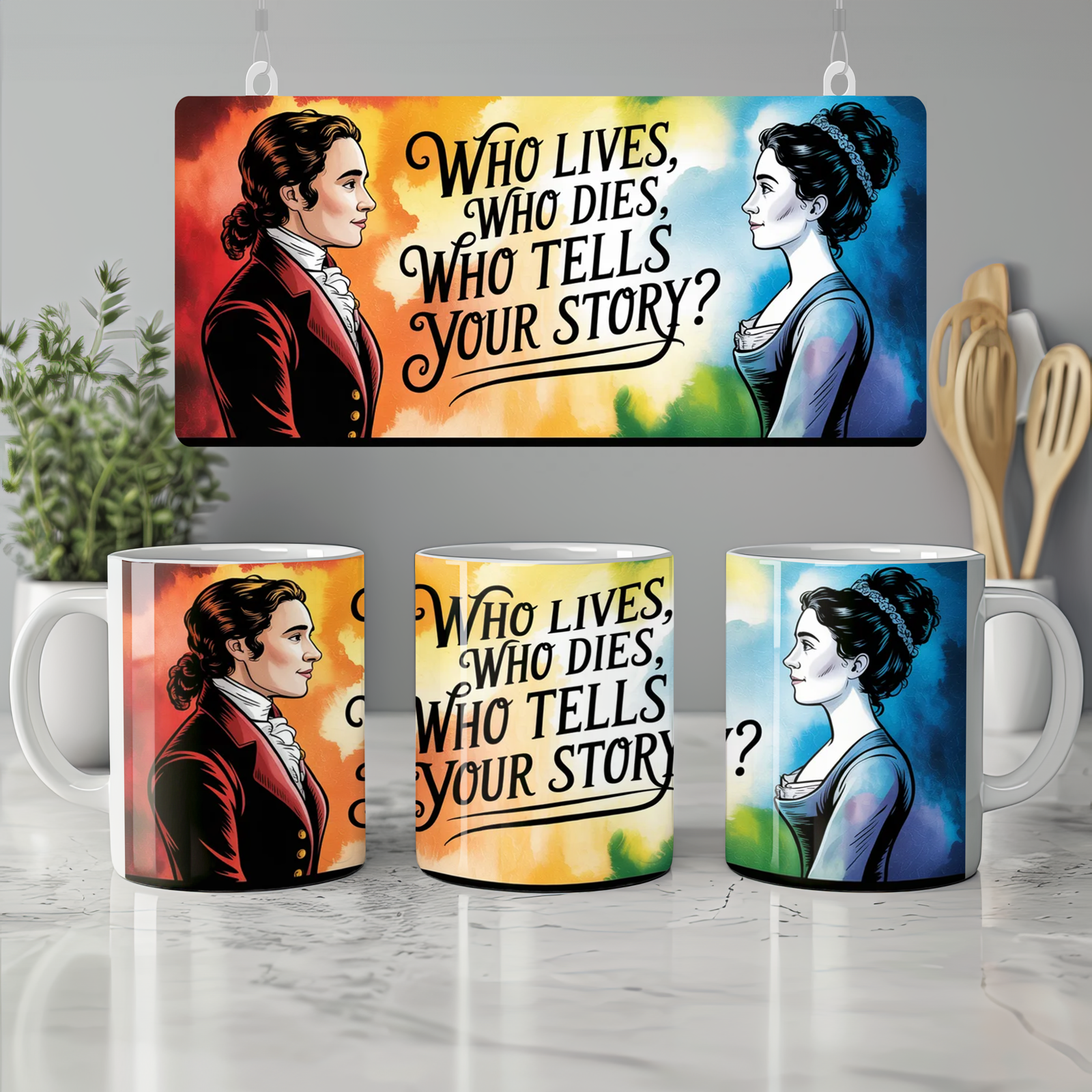 Hamilton Mug | Who Tells Your Story Quote | Musical Theatre Gift | Broadway Fan Present