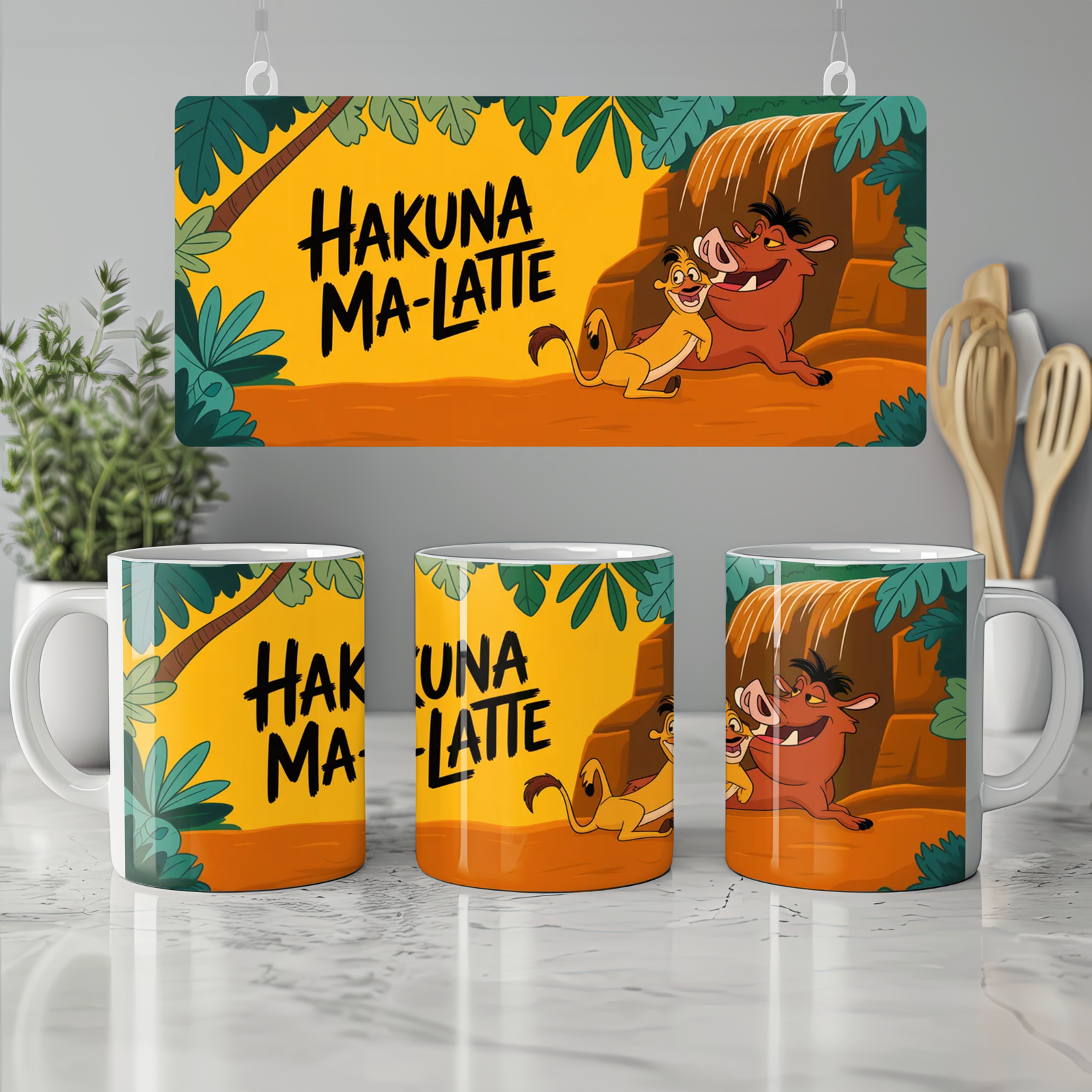 Lion King Mug | Hakuna Ma-Latte Coffee Pun | Musical Theatre Gift | Best Friend Present