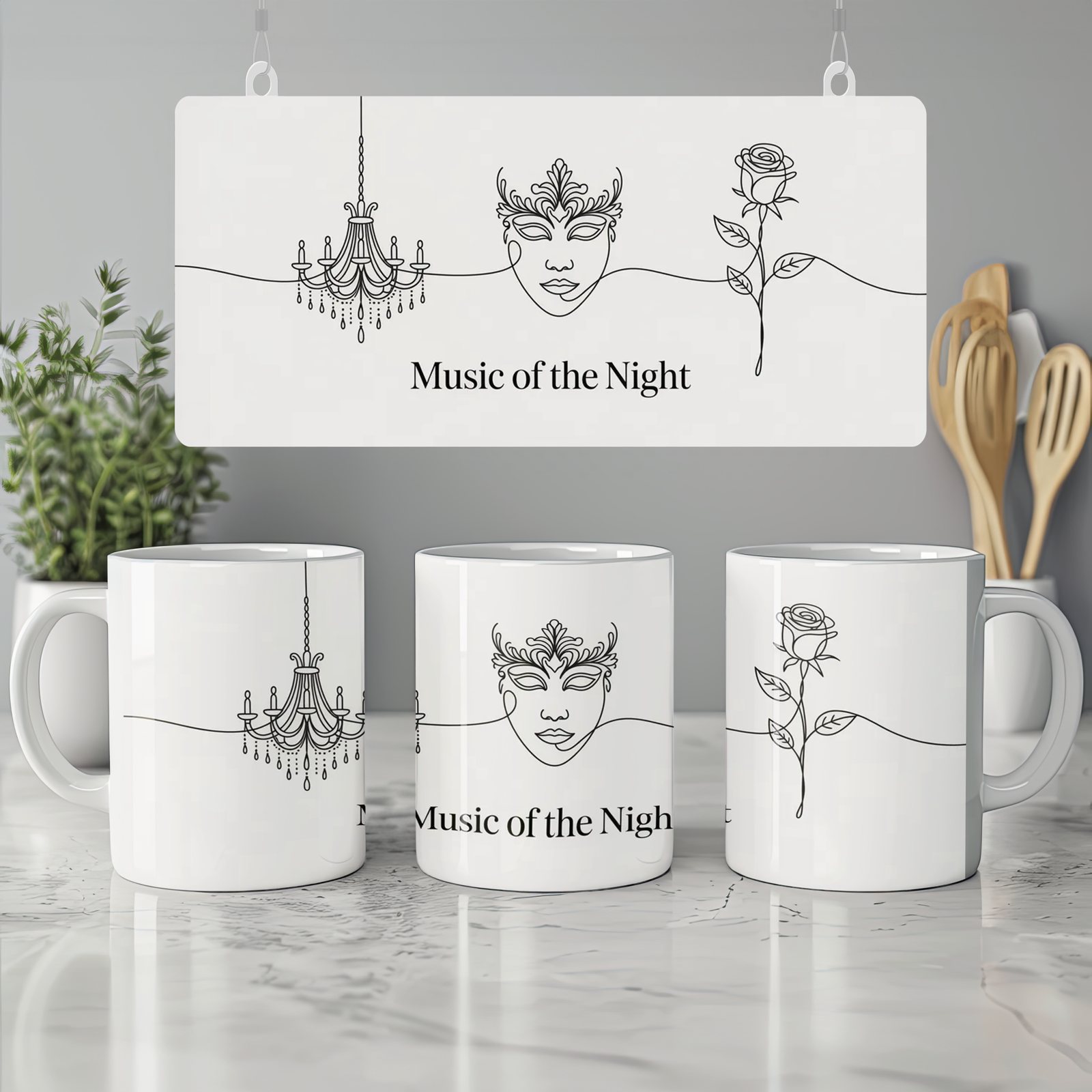 Phantom of the Opera Mug | Music of the Night Gift | Musical Theatre Mug | Theatre Lover Present
