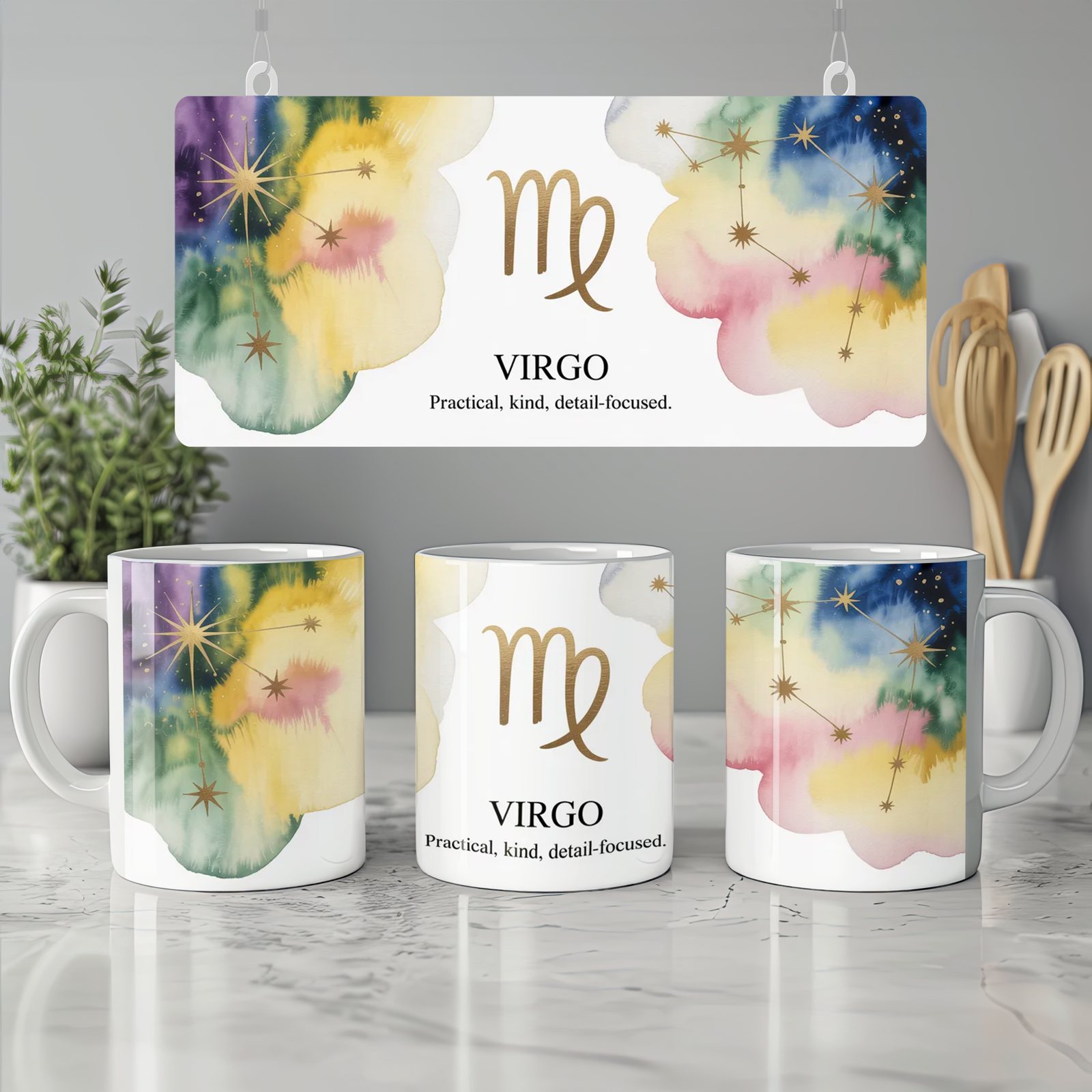Virgo Zodiac Mug | Celestial Astrology Gift | Constellation Coffee Cup | Birthday Present for Best Friend