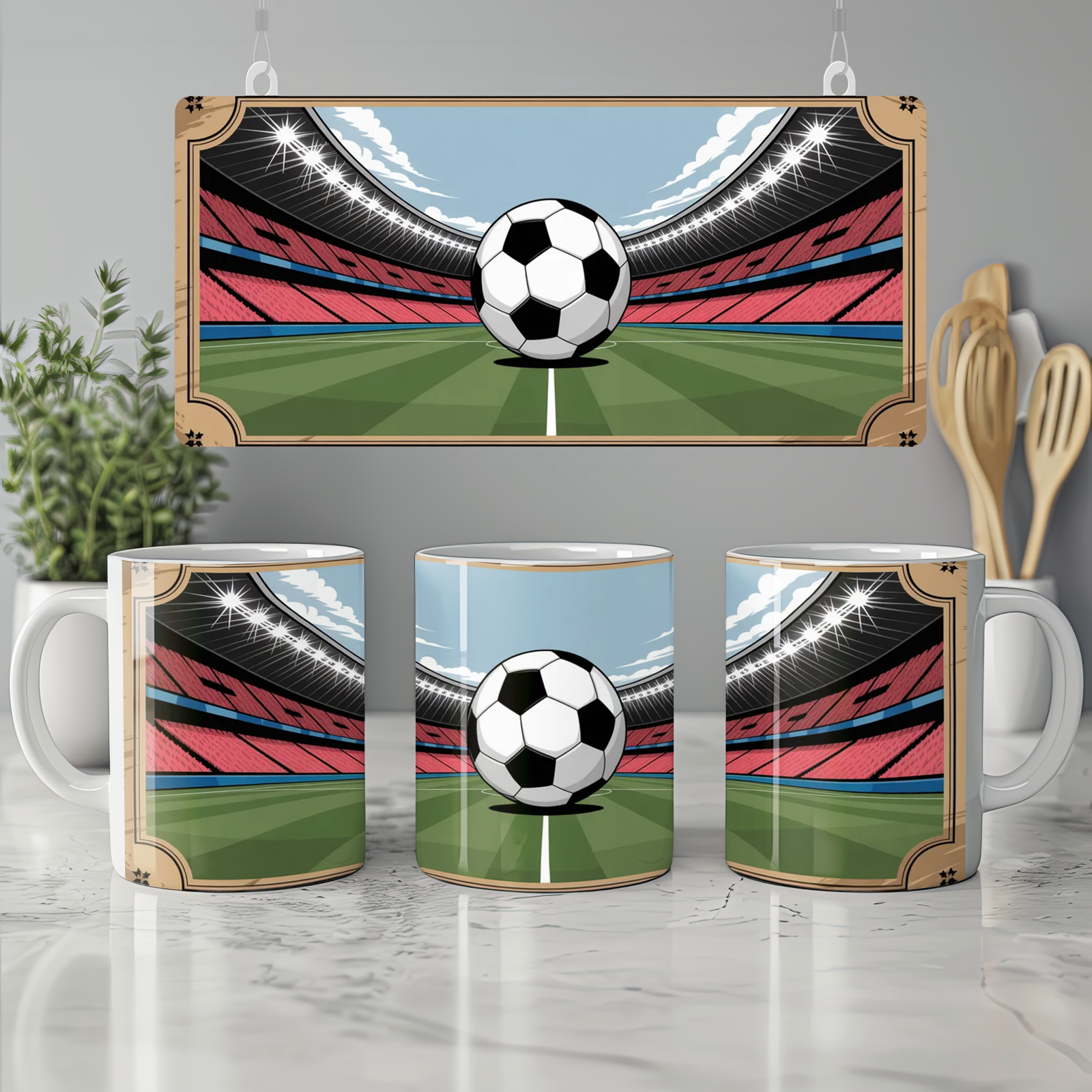 Retro Football Ticket Mug
