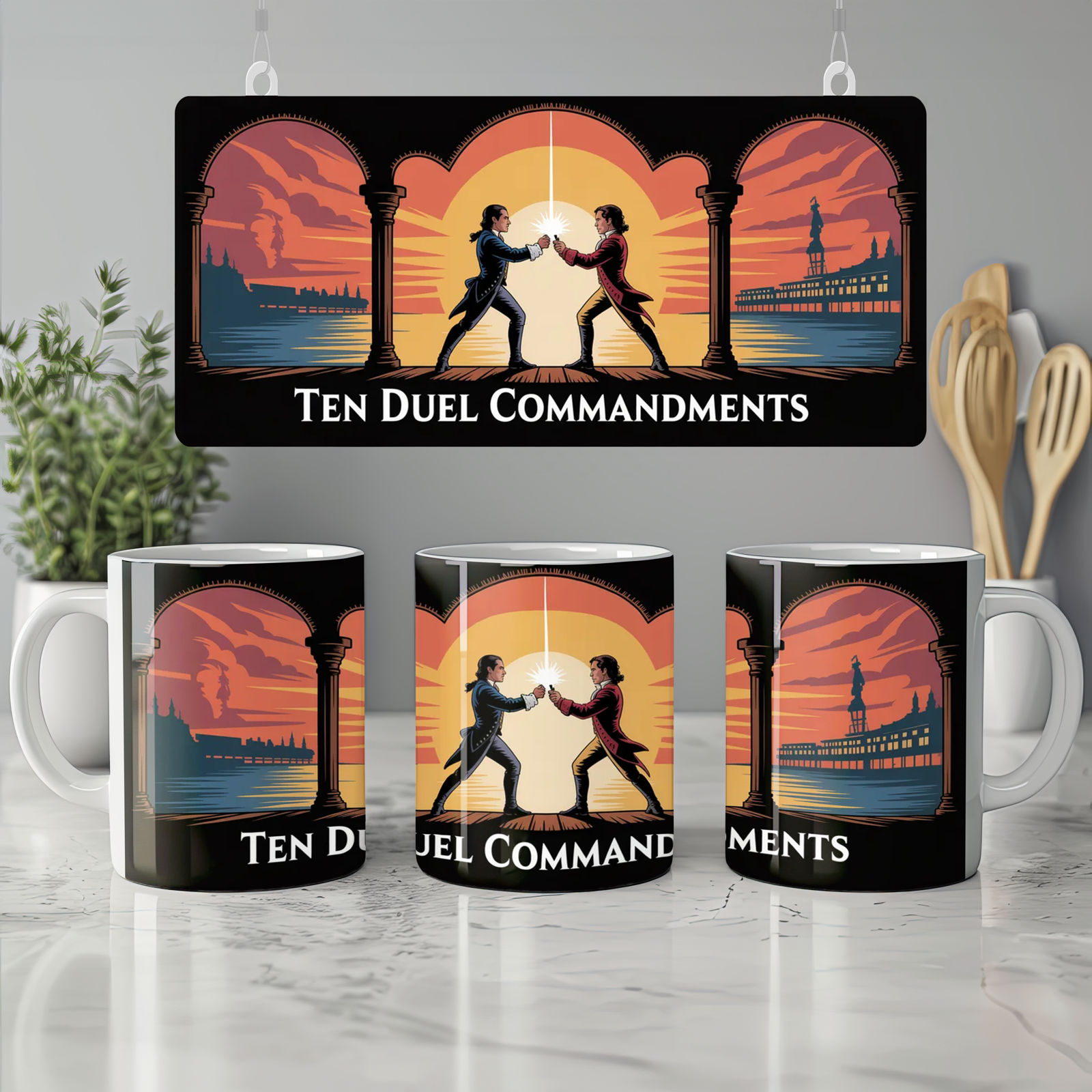 Hamilton Mug | Ten Duel Commandments Quote | Musical Theatre Gift | Birthday Present for Theatre Lover