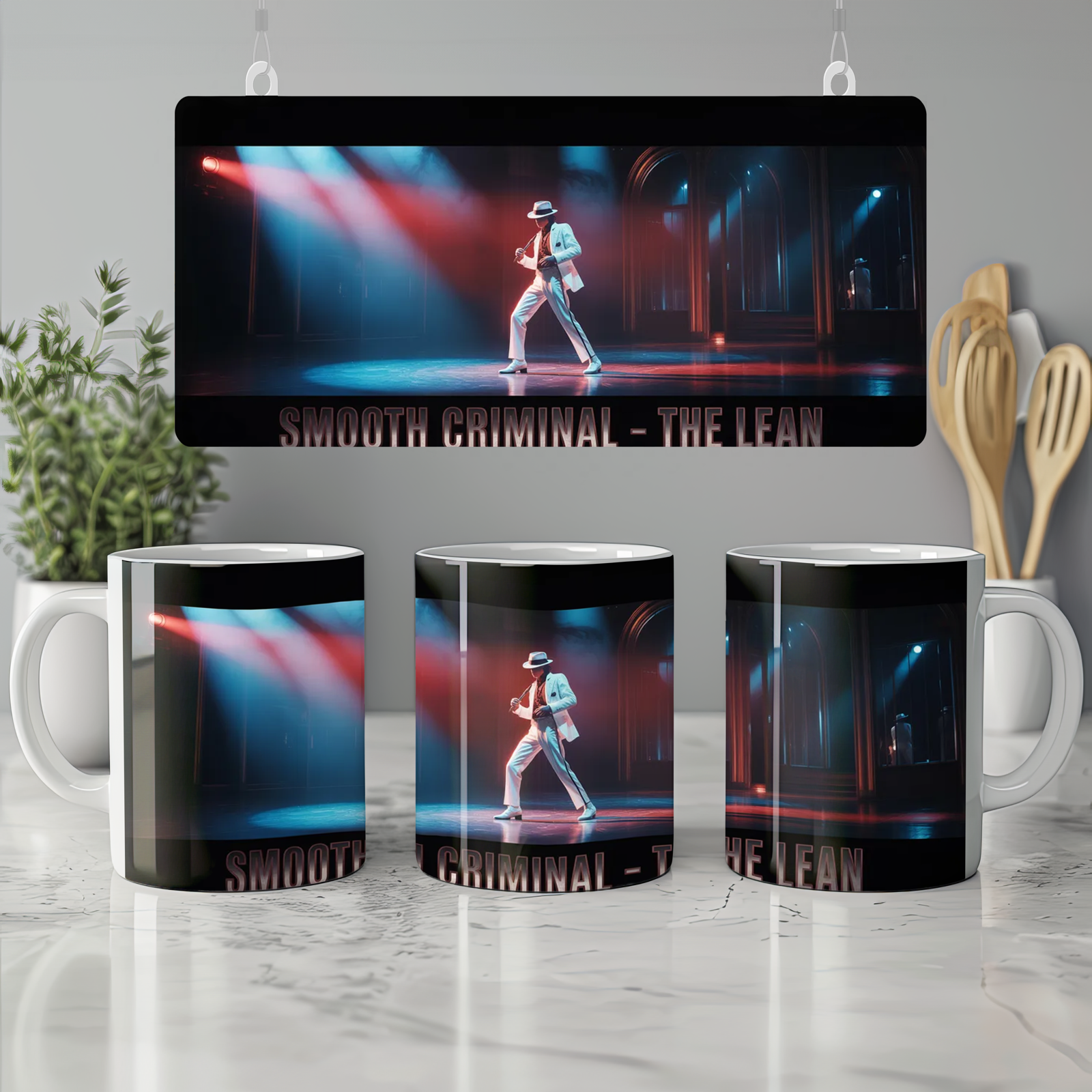 Smooth Criminal Mug | MJ Musical Theatre Gift | The Lean Stage Design Ceramic Coffee Cup