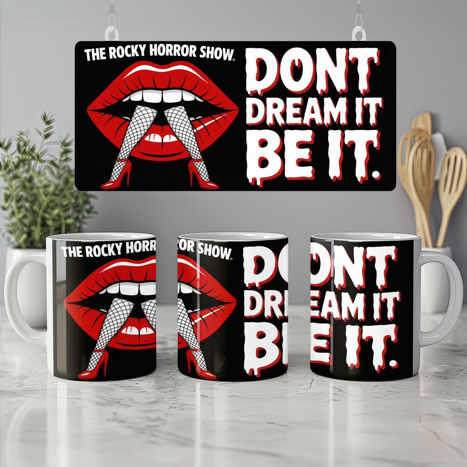 Rocky Horror Mug | 'Don't Dream It Be It' Quote | Musical Theatre Gift | Theatre Lover Present
