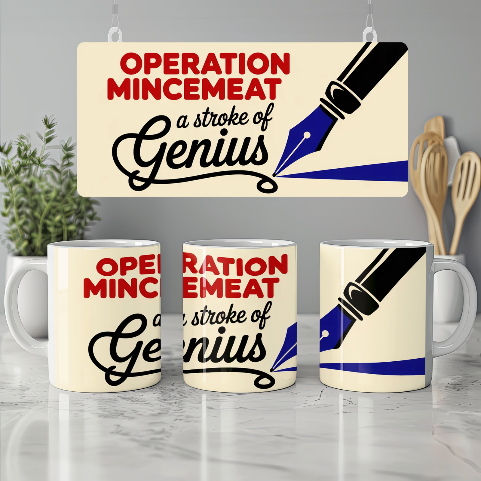 Operation Mincemeat Mug | Stroke of Genius Theatre Gift | Musical Theatre Mug | West End Show Present