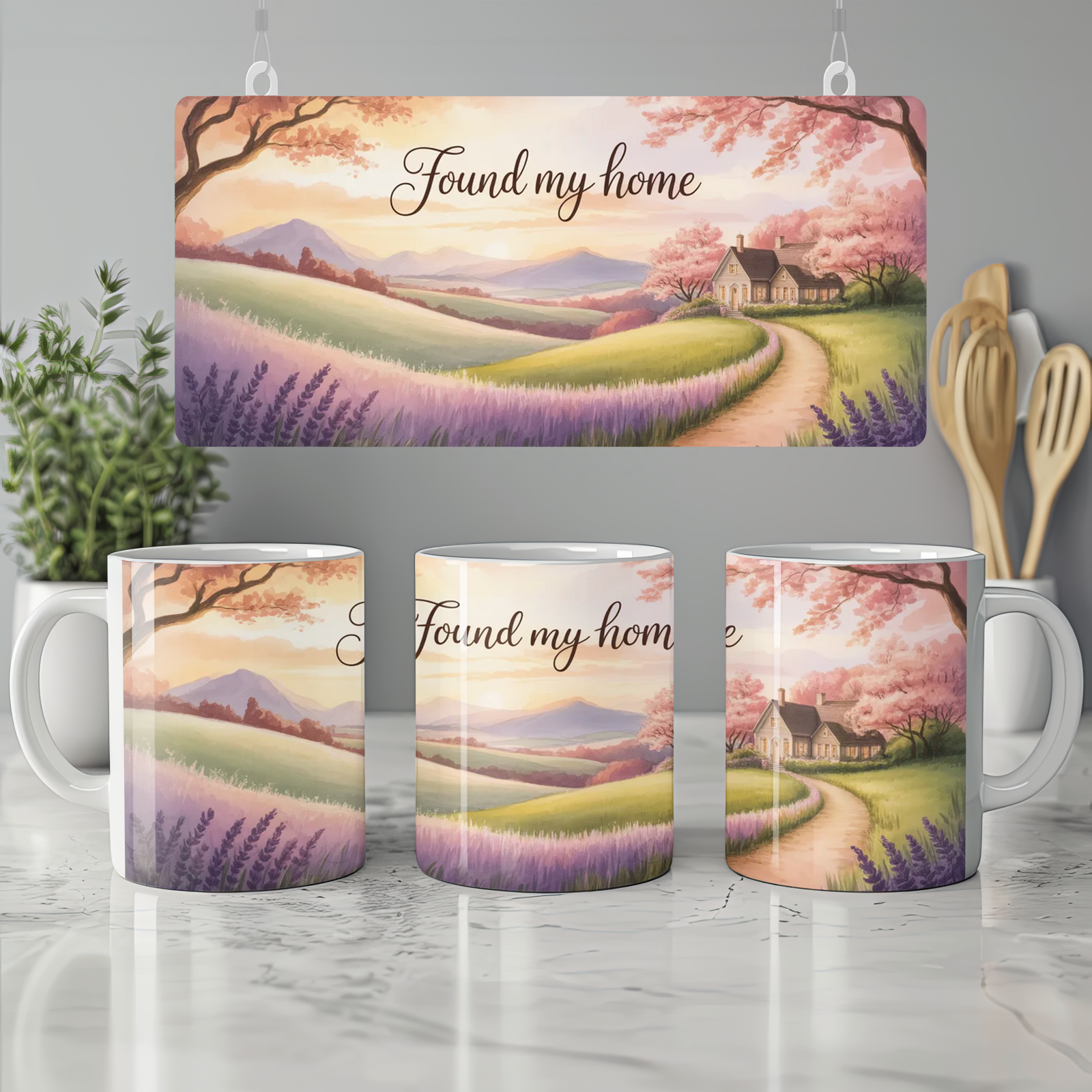 Found My Home Mug | Romantic Anniversary Gift | Valentine's Day Present for Couples | Warm Wrap Around Design Mug