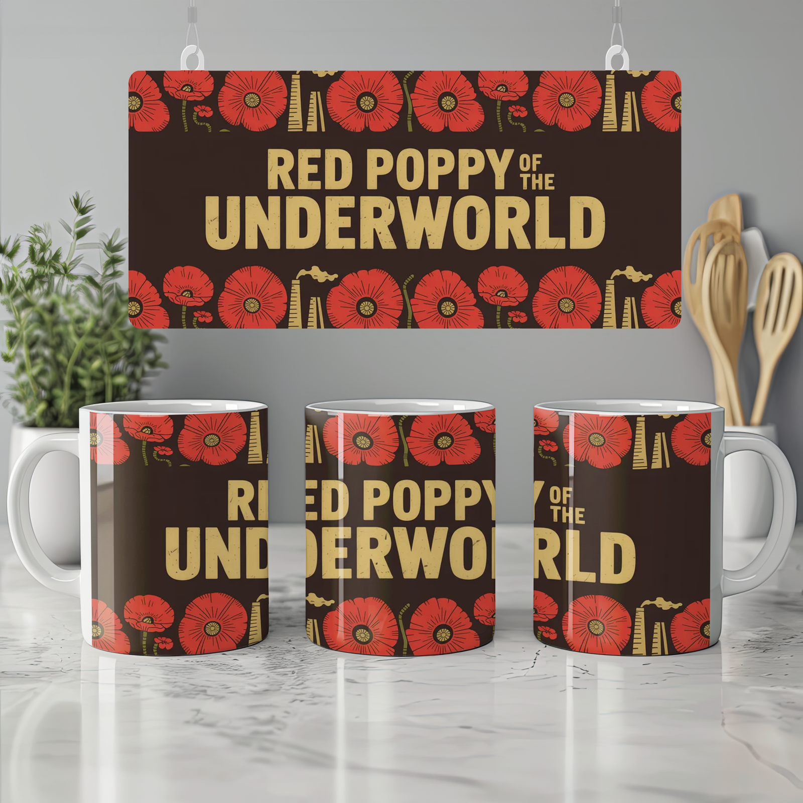 Hadestown Mug | Red Poppy of the Underworld | Musical Theatre Gift for Best Friend | Broadway Theatre Lover Present