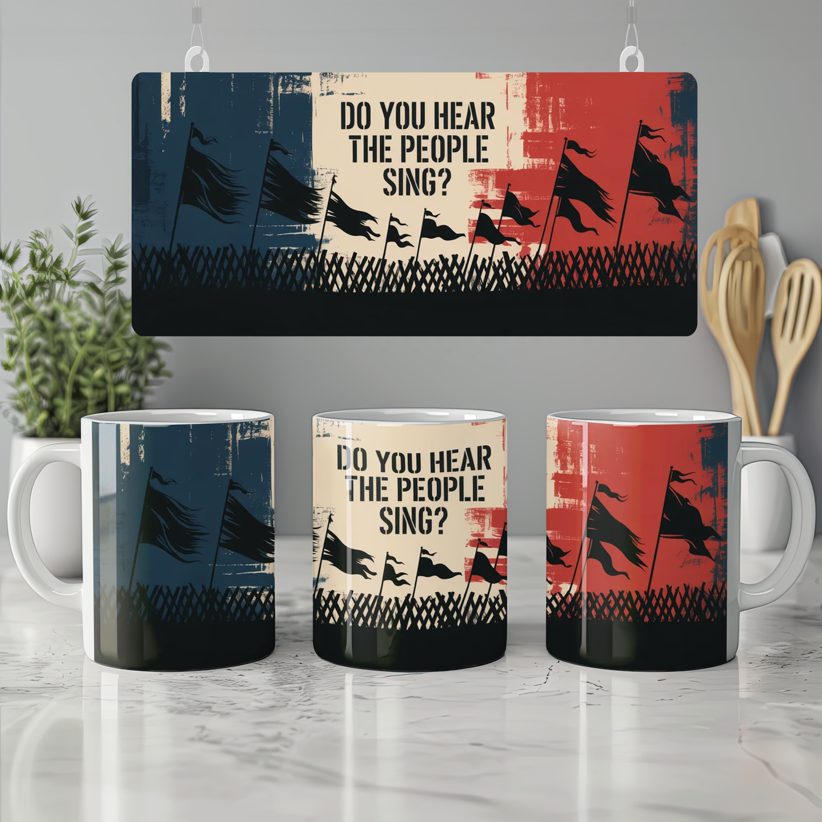 Les Miserables Mug | Do You Hear the People Sing Quote | Musical Theatre Gift | Barricade Design for Theatre Lovers