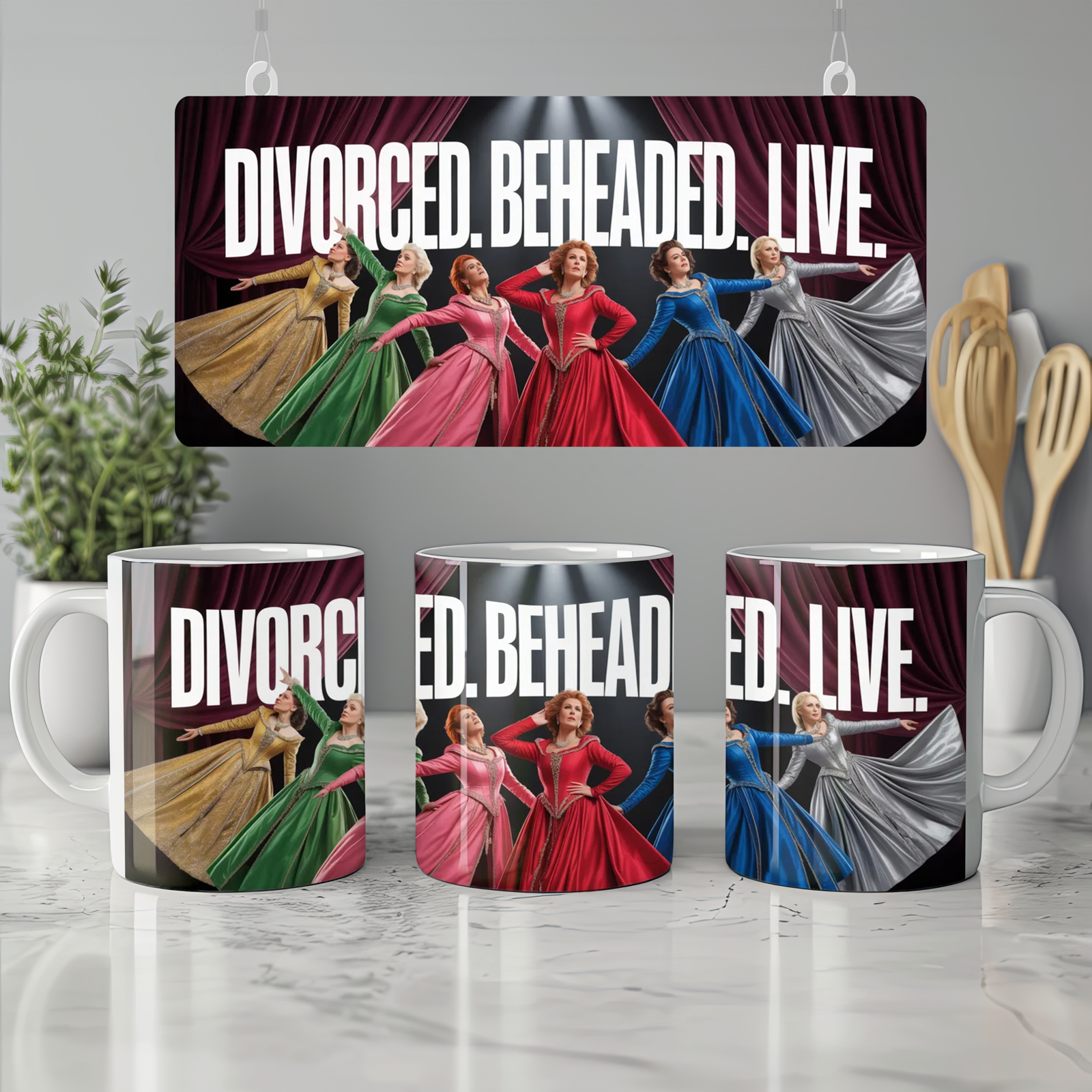 Six the Musical Mug | Divorced Beheaded Died Quote | West End Theatre Gift | Gift for Her and Best Friend