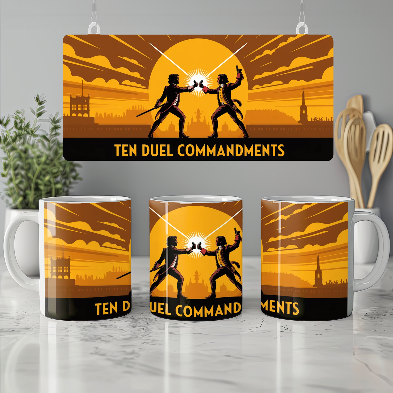 Hamilton Mug | Ten Duel Commandments Gift | Musical Theatre Mug | Broadway Fan Present