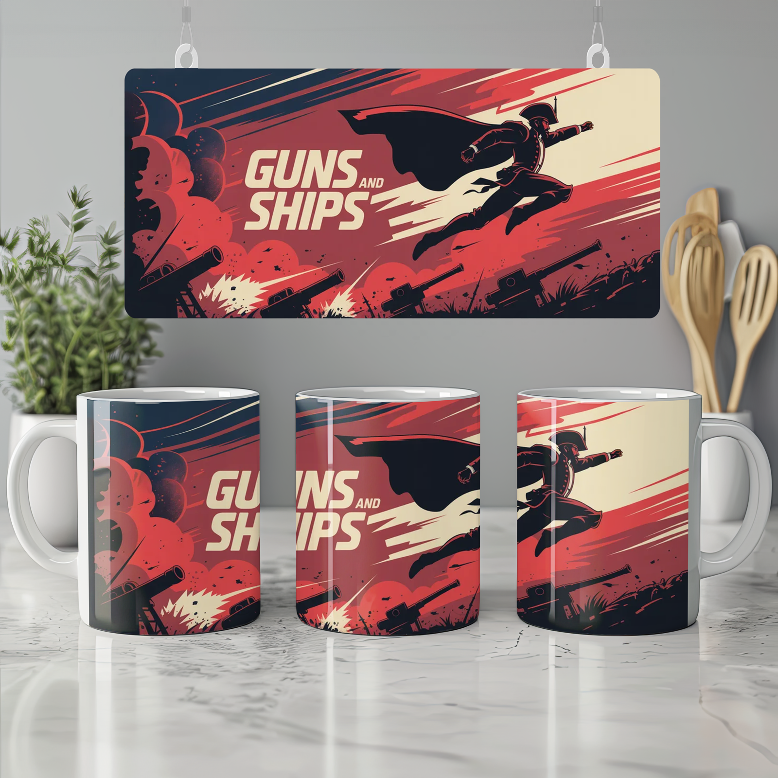 Hamilton Mug | Guns and Ships Lafayette Quote | Musical Theatre Gift | Birthday Present for Best Friend