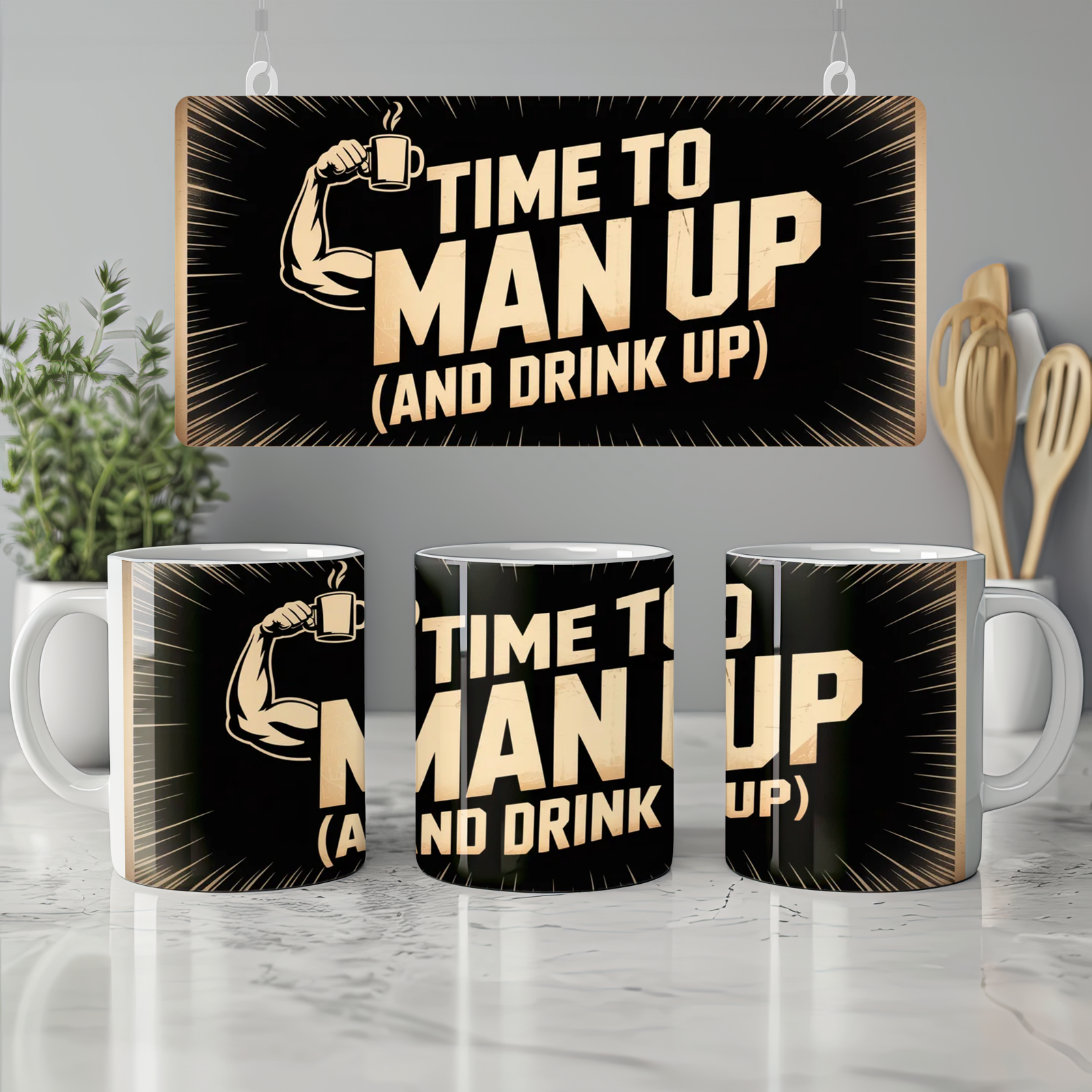 Book of Mormon Mug | Man Up Song Quote | Musical Theatre Gift | Funny West End Mug for Him | Theatre Lover Birthday Present