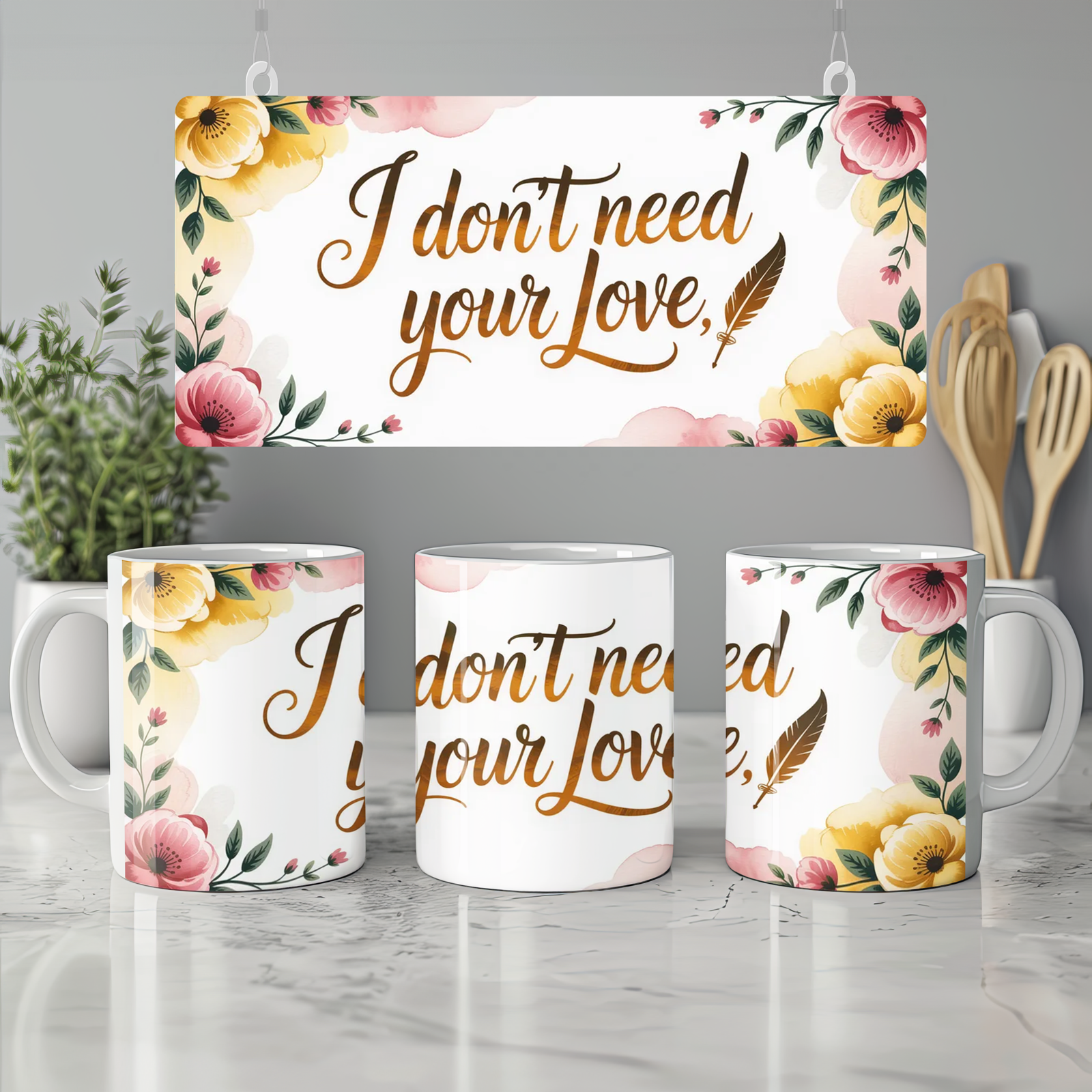 Six the Musical Mug | I Don't Need Your Love Quote | Catherine Parr Theatre Gift | Musical Theatre Mug for Her