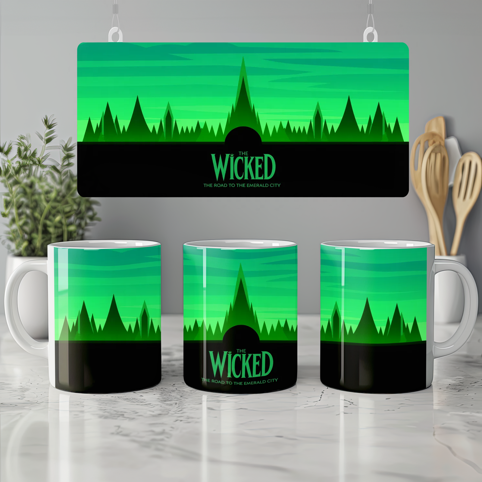 Wicked Mug | Emerald City Art Deco Quote | Musical Theatre Gift | West End Theatre Lover Present