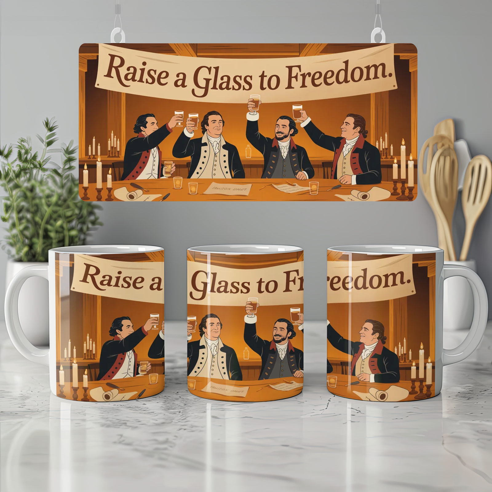 Hamilton Mug | Raise A Glass To Freedom Quote | Musical Theatre Gift | Theatre Lover Present | Best Friend Birthday Gift