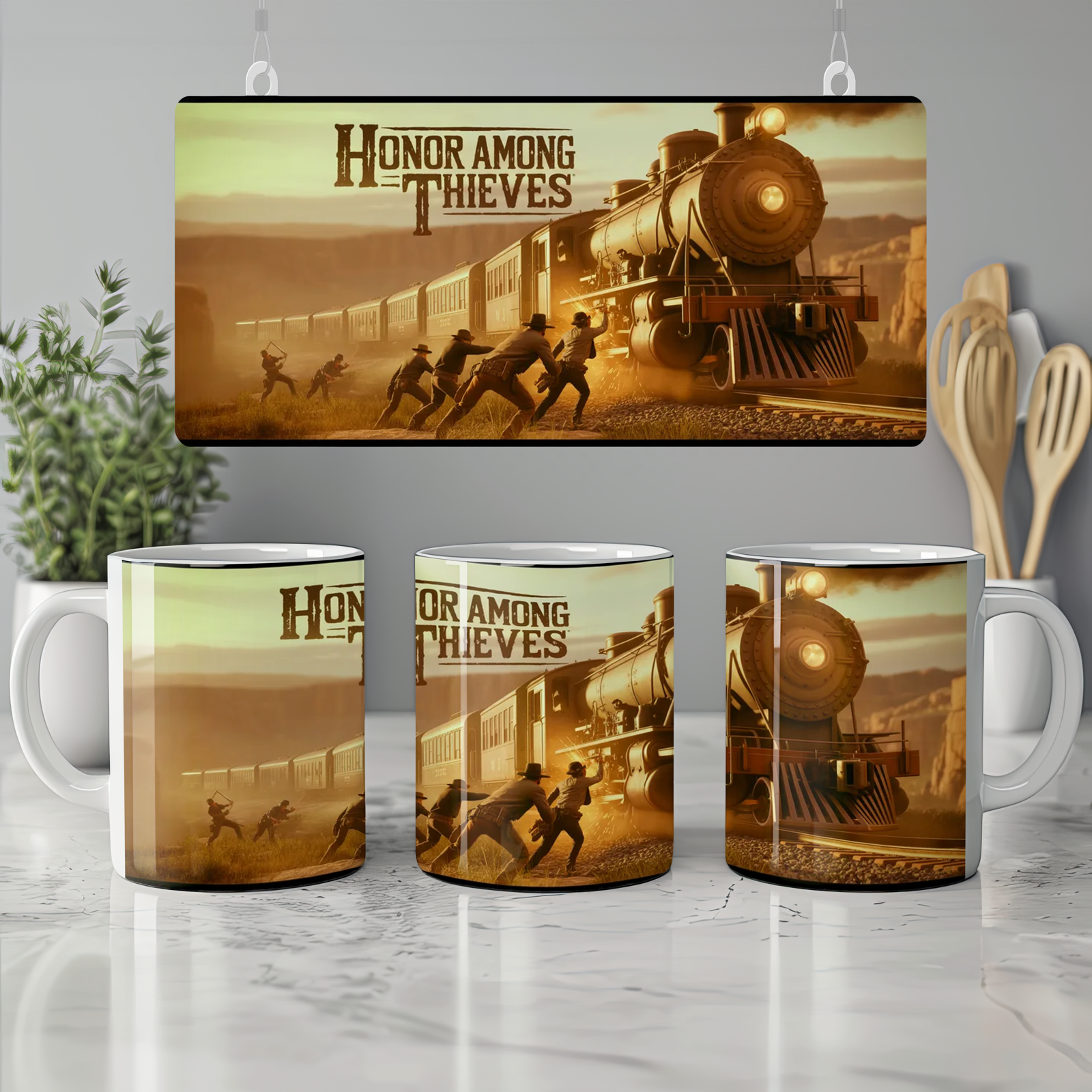 Red Dead Redemption 2 Mug | Honor Among Thieves Train Robbery | Gaming Gift for Him | Best Friend Birthday Present