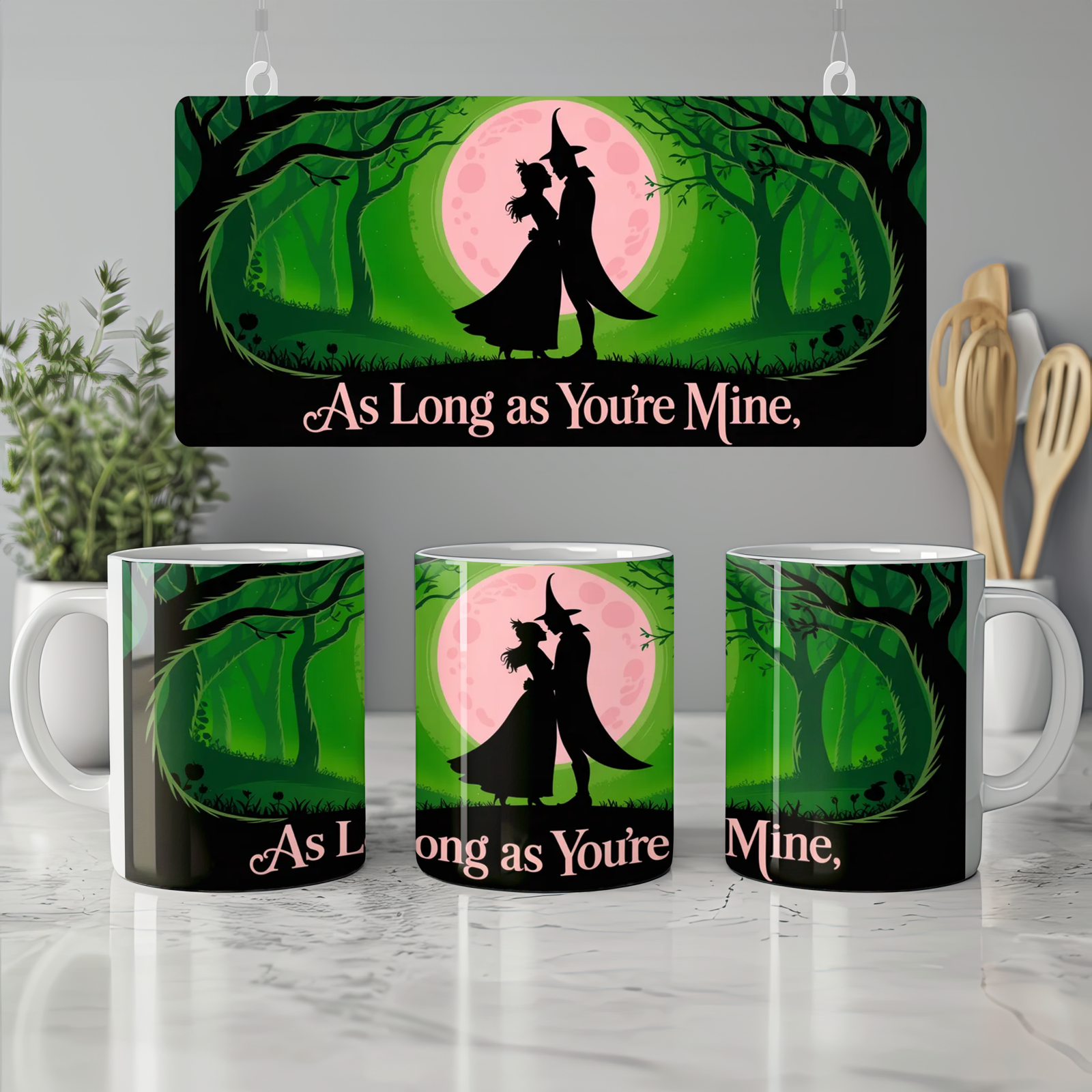 Wicked Mug | 'As Long as You're Mine' Quote | Musical Theatre Gift | Elphaba and Fiyero Romance Mug