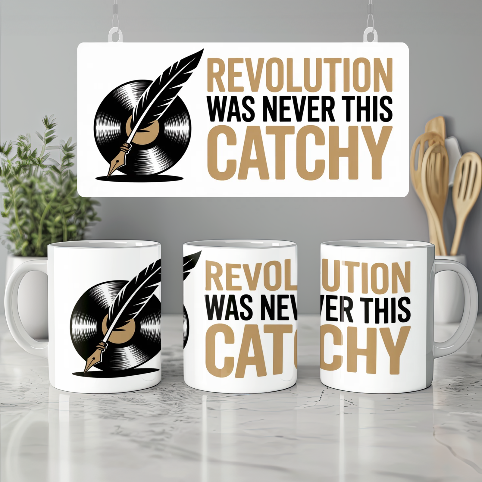 Hamilton Mug | Revolution Was Never This Catchy Quote | Musical Theatre Gift | Broadway Fan Present for Best Friend