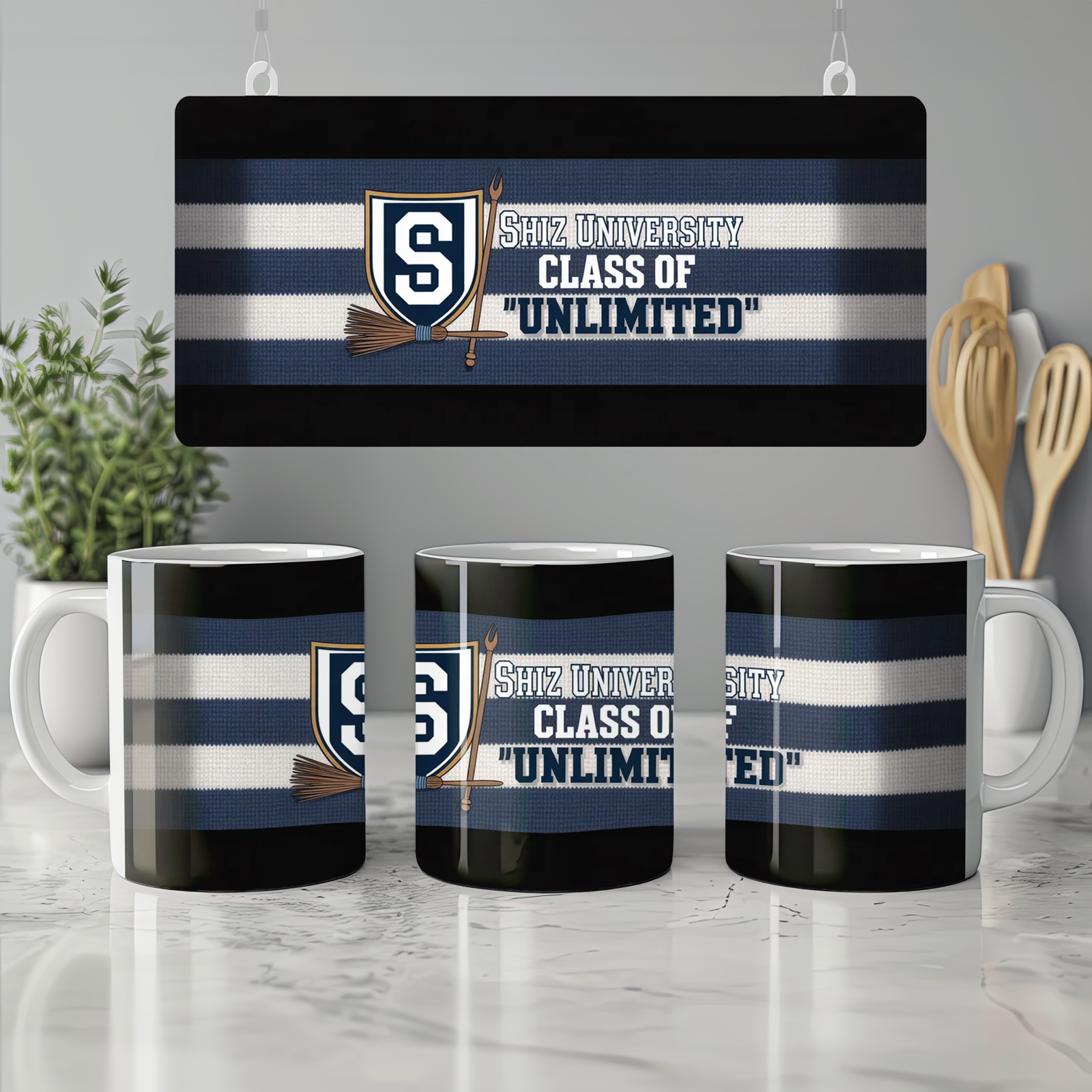 Wicked Shiz University Mug | Musical Theatre Gift | Vintage Varsity Crest Mug | Present for Theatre Lovers