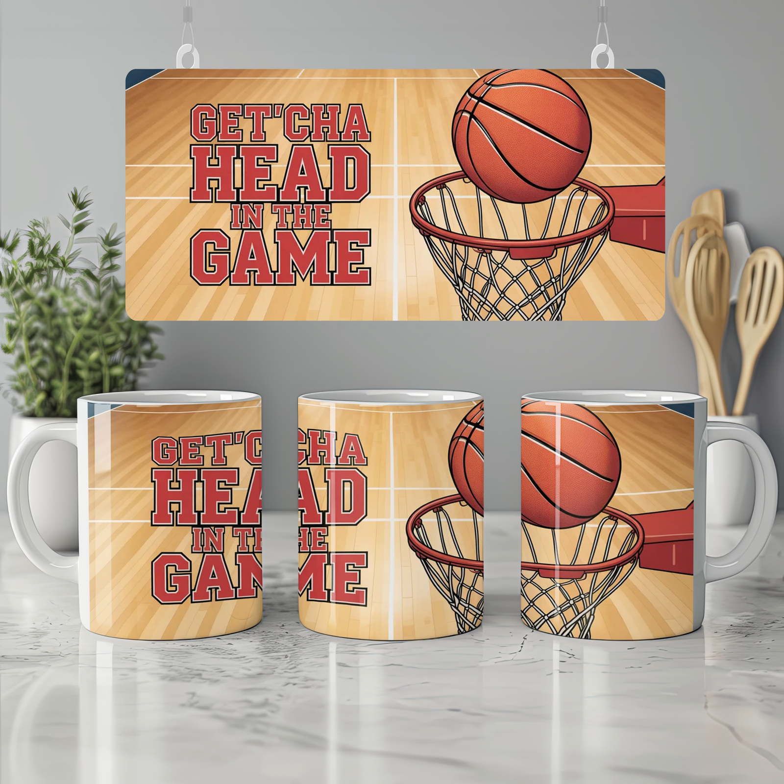 High School Musical Mug | Get'cha Head in the Game Quote | Varsity Basketball Gift | Musical Theatre Present for Best Friend