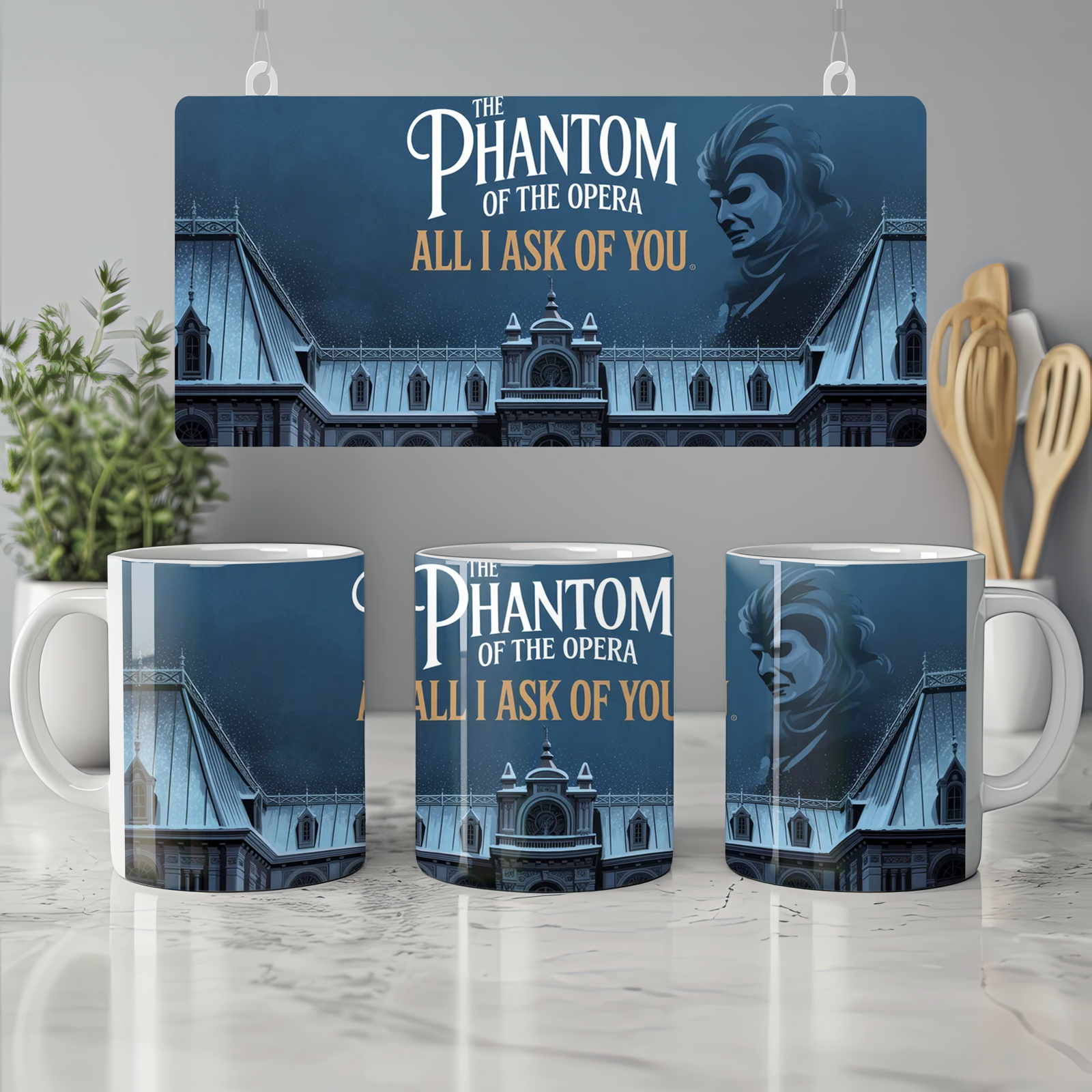 Phantom of the Opera Mug | All I Ask of You Gift | Musical Theatre Mug | Romantic Anniversary Present