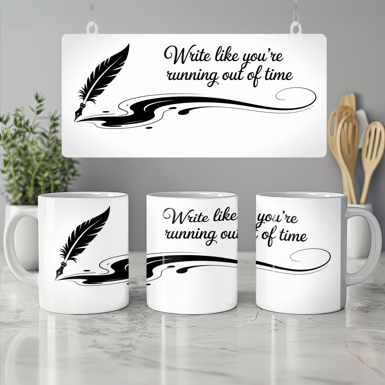 Hamilton Mug | Write Like You're Running Out of Time | Musical Theatre Gift | Broadway Fan Present