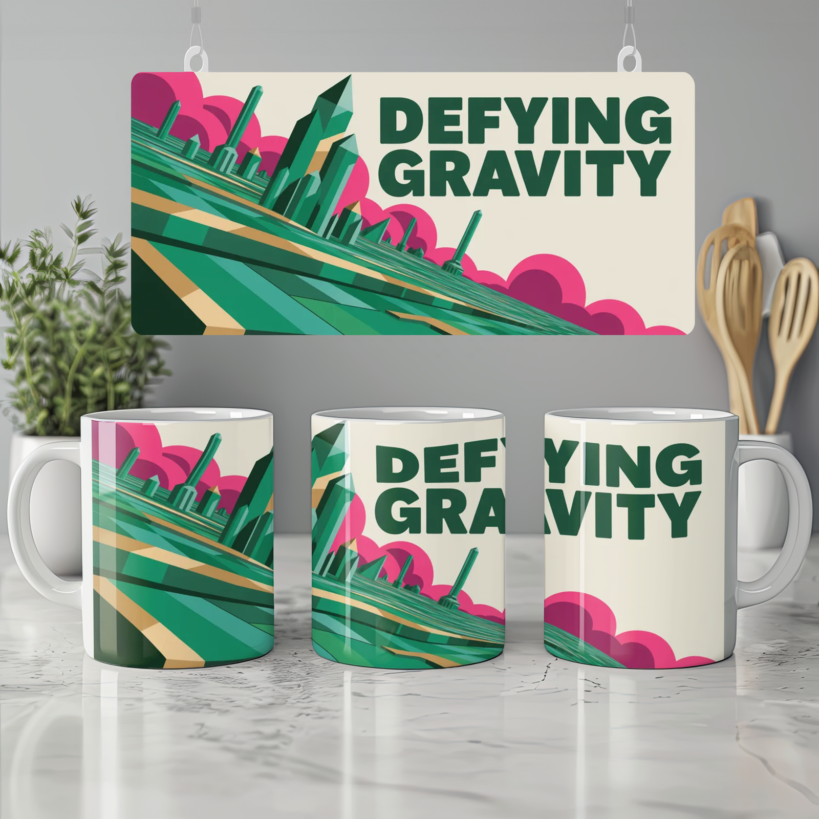 Defying Gravity Mug | Wicked Musical Gift | Theatre Lover Present | Emerald City Art Mug