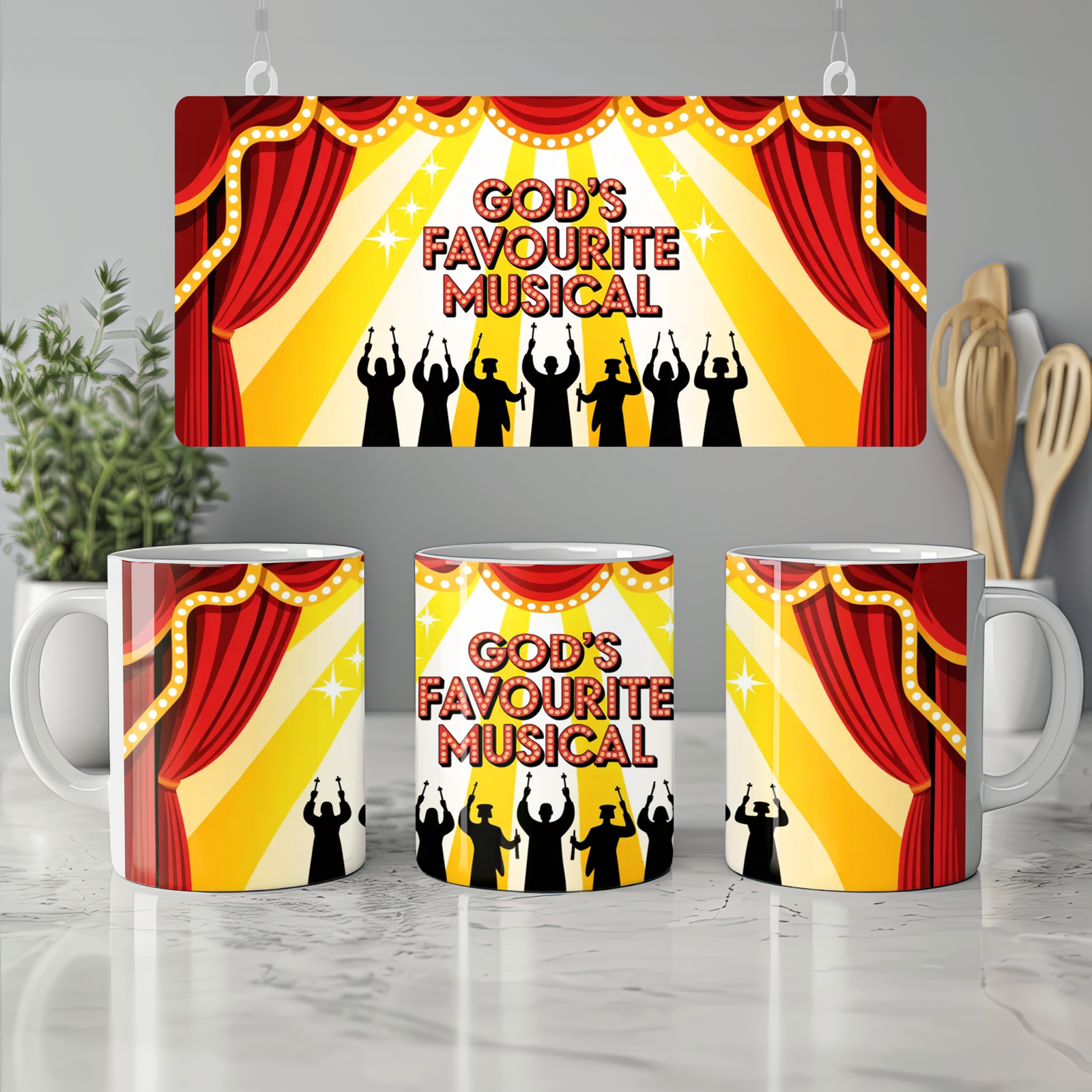 Book of Mormon Mug | God's Favourite Musical Quote | Musical Theatre Gift | West End Theatre Lover Present