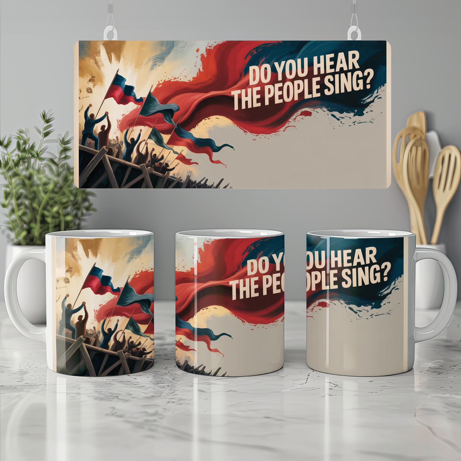 Do You Hear the People Sing Mug | Les Miserables Inspired Gift | Musical Theatre Barricade Mug
