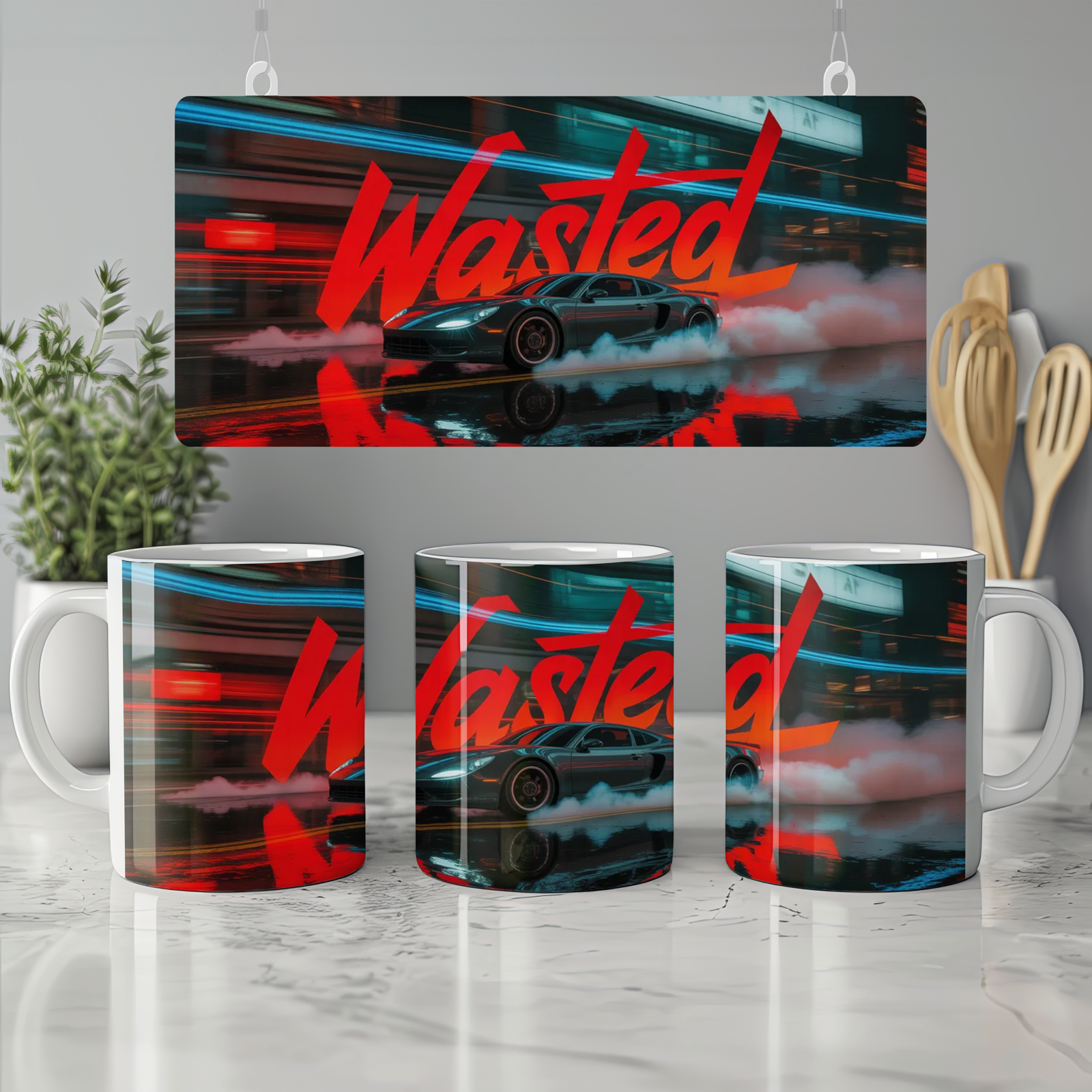 GTA Wasted Mug | Gamer Gift for Him | Grand Theft Auto Inspired Gaming Mug | Video Game Birthday Present for Best Friend