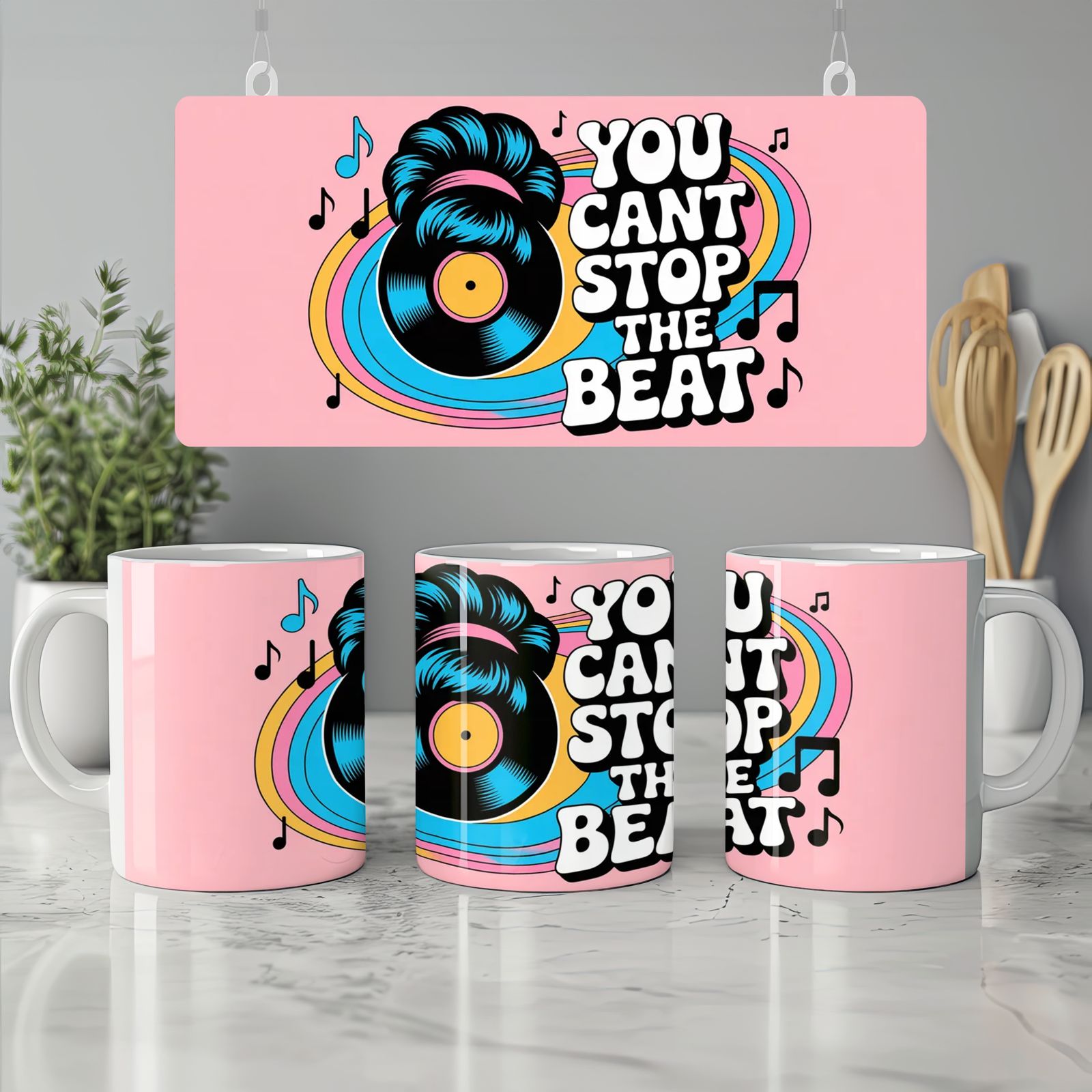 Hairspray Musical Mug | 'You Can't Stop The Beat' Quote | Retro Theatre Gift | West End Present
