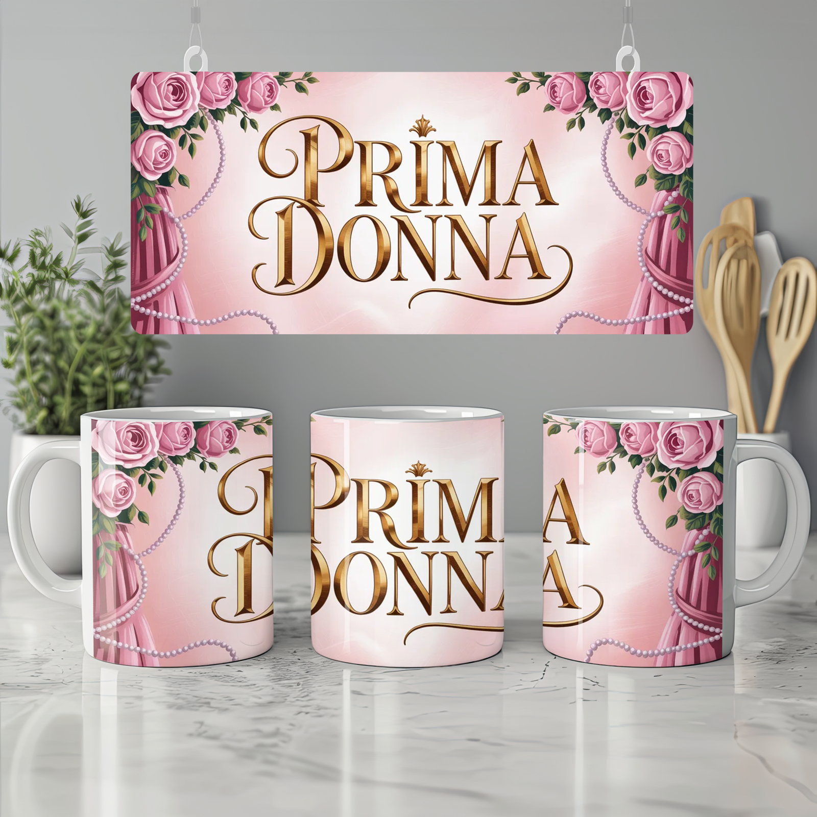 Phantom of the Opera Mug | Carlotta's Dressing Room Design | Musical Theatre Gift for Her | West End Show Present
