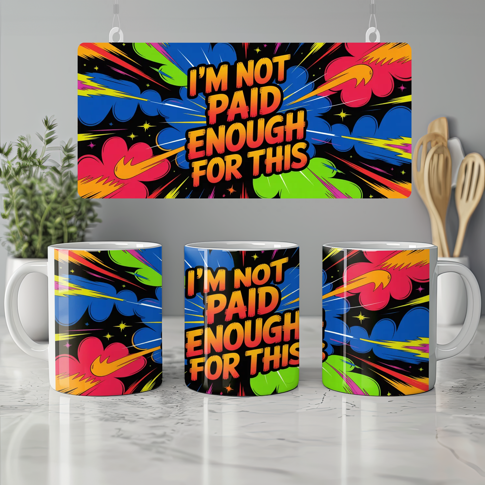 Funny Colleague Mug | 'I'm Not Paid Enough For This' Quote | Leaving Job Gift | Workplace Humour Present