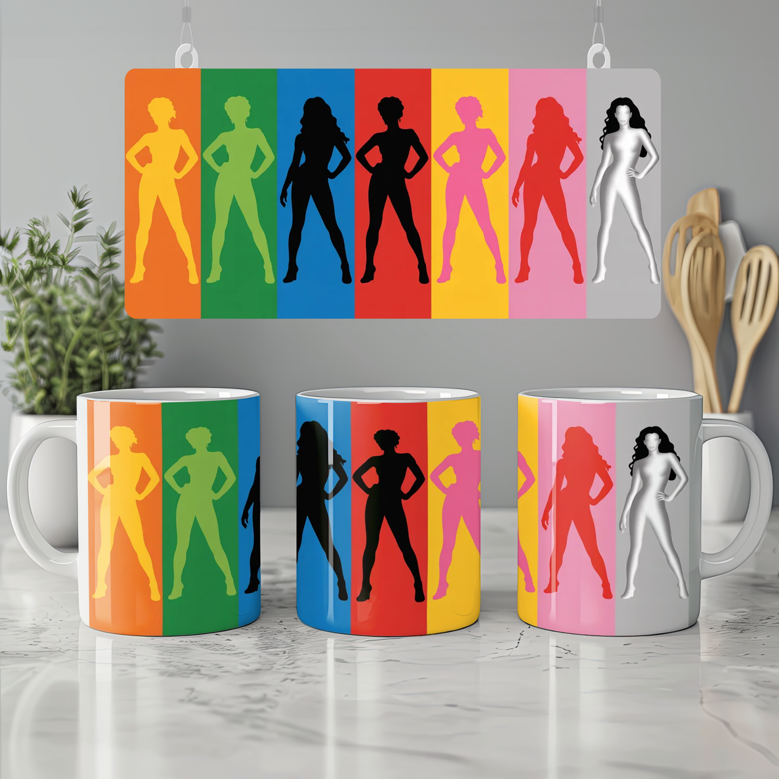 Six the Musical Mug | Queens Silhouette Design | West End Theatre Gift | Musical Fan Present