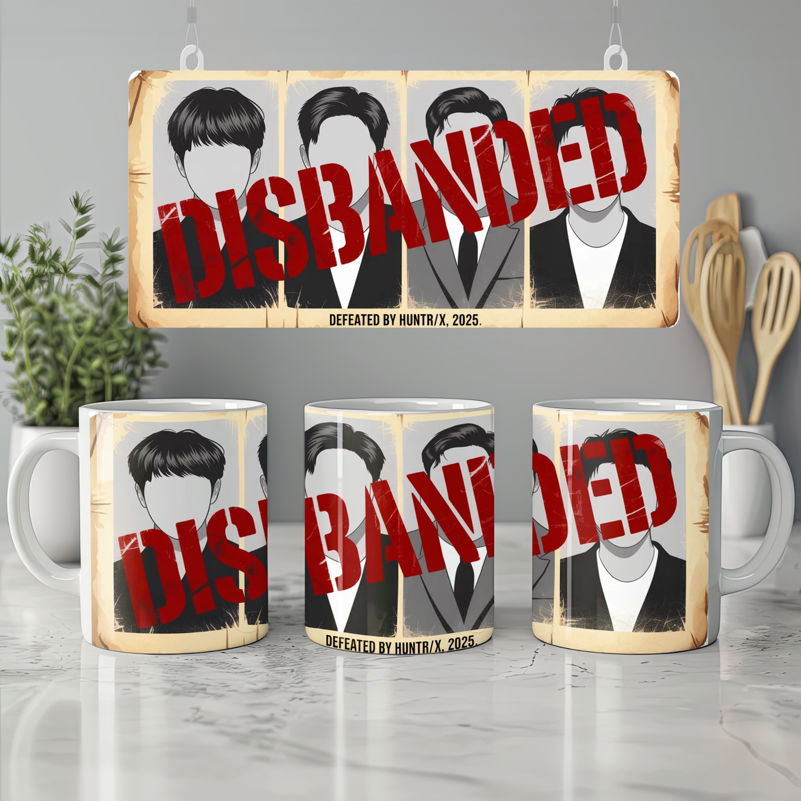 Saja Boys Mug | K-Pop Demon Hunters Gift | Disbanded Wanted Poster Mug | K-Pop Fan Gift for Best Friend