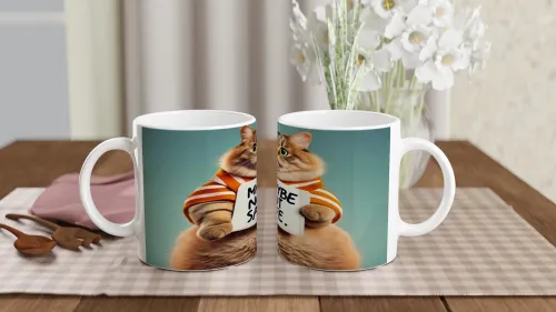 Maybe Not Safe - Funny Chubby Cat Mug