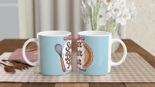 Sugar Butter Flour The Musical Baking Mug