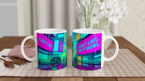 I Don't Care And It Shows - Cyberpunk Neon Cit…