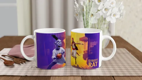Street Rat Marketplace Chase Scene Mug