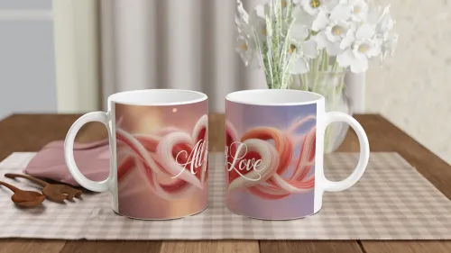 All Of My Love Hearts Mug - Romantic Valentine…