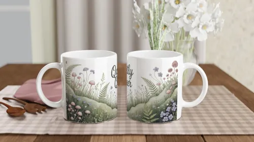 Quietly Queer Cottagecore Botanical Mug