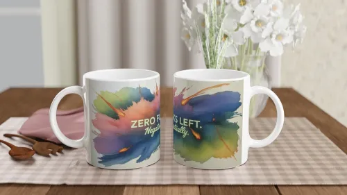 Zero Fucks Left Negative Actually - Funny Wate…