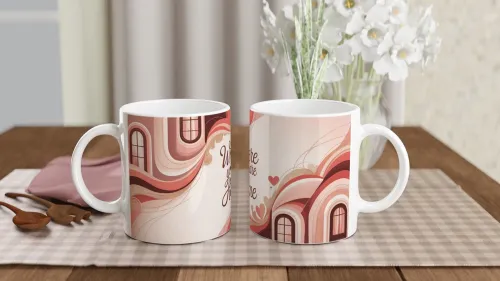 Where You Are Is Home - Romantic Quote Mug